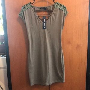 Olive Green Mini Dress